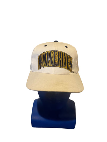 Vintage Signature Ncaa Michigan Wolverines Embroidered Script Snapback Hat