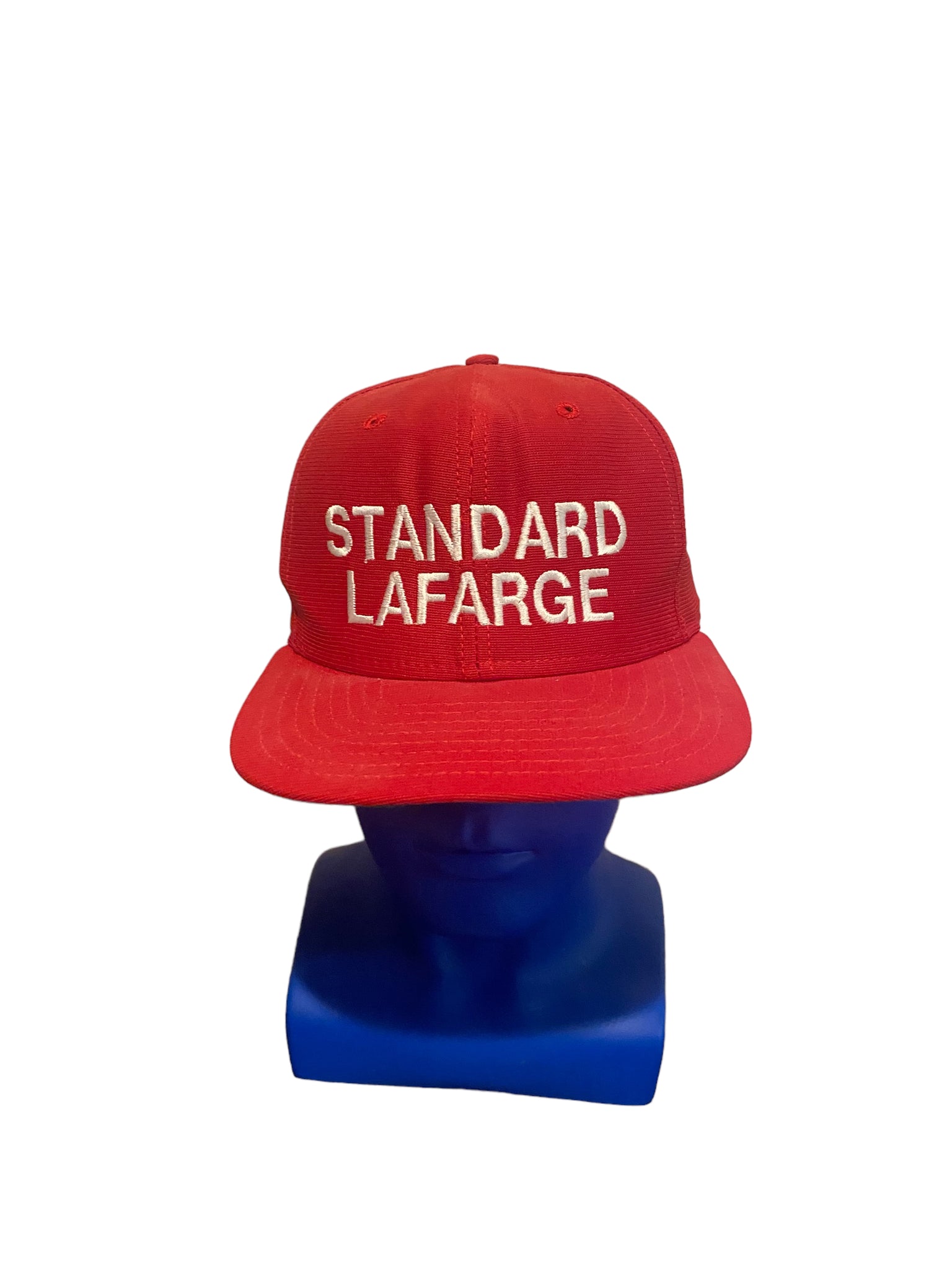 vintage new era dupont visor pro model standard lafarge script snapback hat