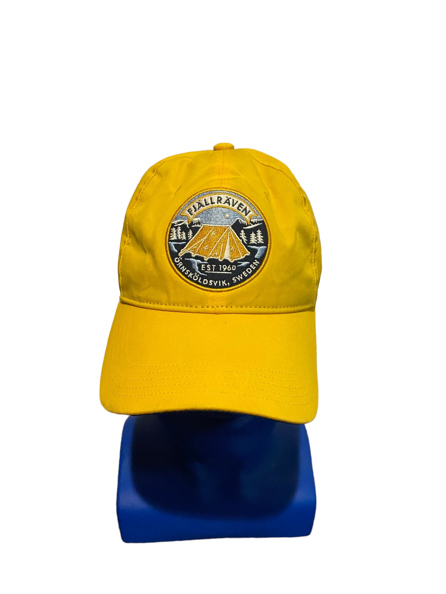 Fjallraven Est 1960 Ornakoldavik, Sweden Patch Yellow Adjustable Strap Hat