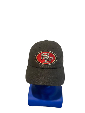 NFL francisco 49ers 47 brand sprkling black adjustable strap women hat