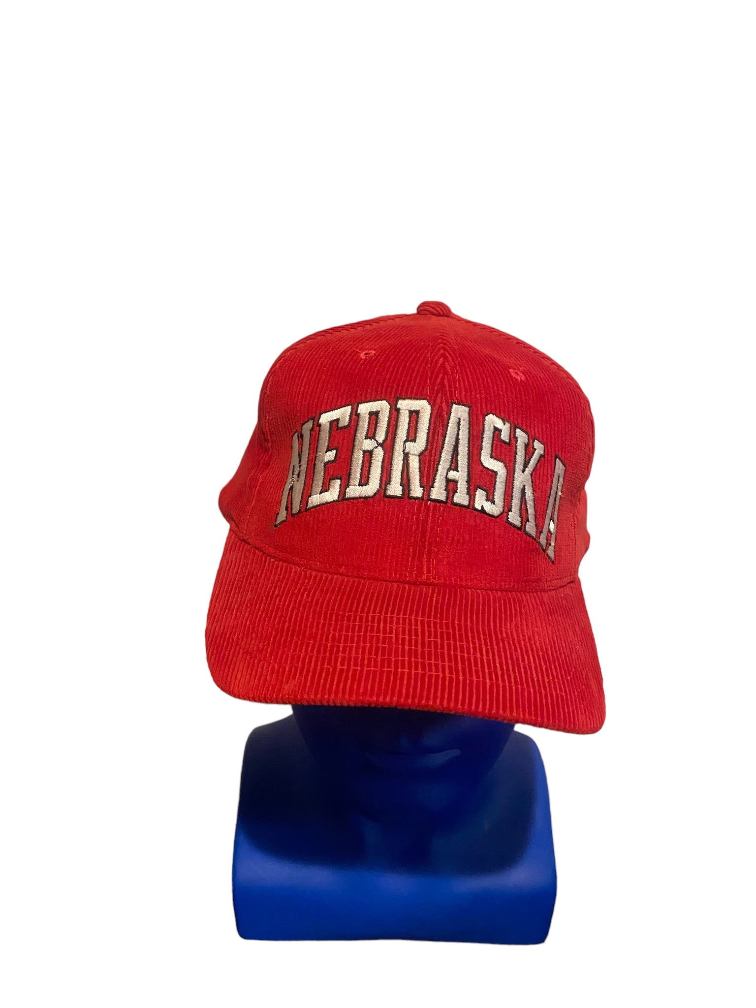 vintage rare starter Embroidered Nebraska Script corduroy  Snapback Hat Very Clean