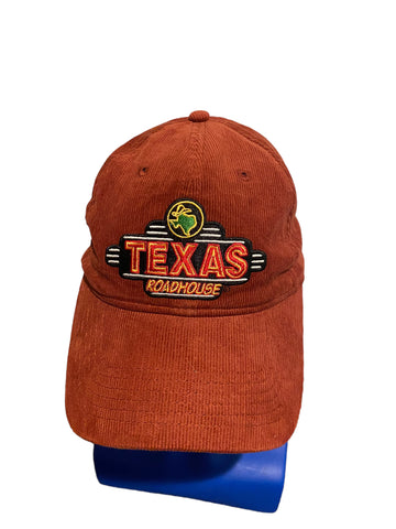 TEXAS ROADHOUSE Logo / Ball Cap Rust Corduroy Adjustable Strap