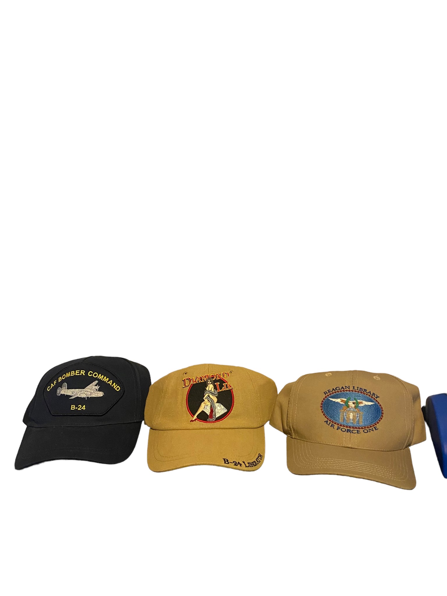 Airforce Hat Lot Of 3 Caf Bomber Diamond Lil Liberator And Air Force One All New