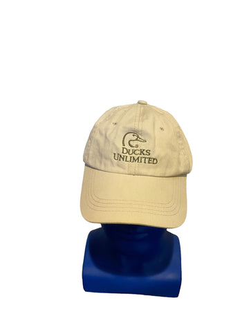 ducks unlimited embroidered logo adjustable strap gray hat