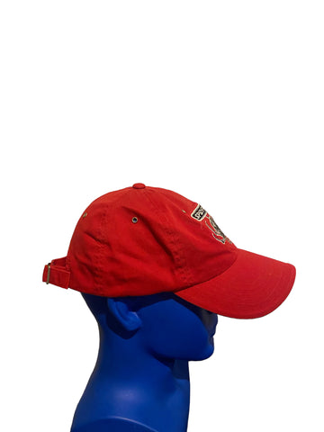 Spiderline Fishing Reels Embroidered Spider Logo Red Adjustable Strap Dad Hat