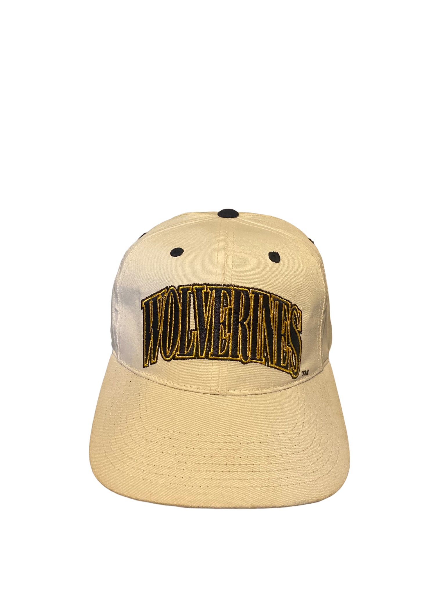 Vintage Signature Ncaa Michigan Wolverines Embroidered Script Snapback Hat