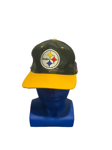 vintage Rare drew pearson nfl pitsburgh steelers Embroidered leather hat (read)