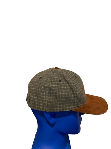 Vintage  no fear dangerous sports gear embroidered plaid w brown brim snapback hat