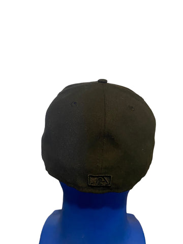 New Era Size 7 1/4 LA Los Angeles Dodgers 59Fifty Fitted Hat Black MLB Cap