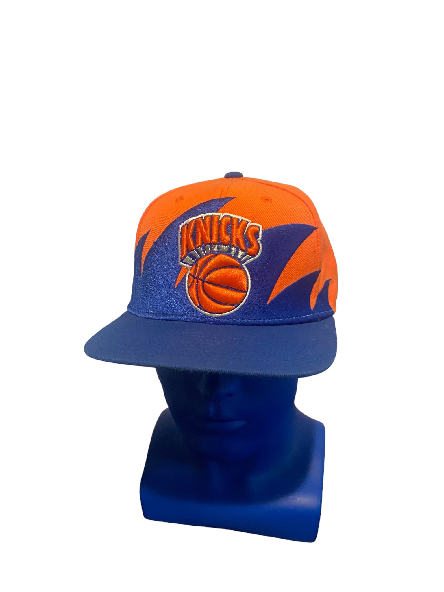 Mitchell & Ness York Knicks Hat Hardwood Classic Sharktooth  Orange/Blue NBA