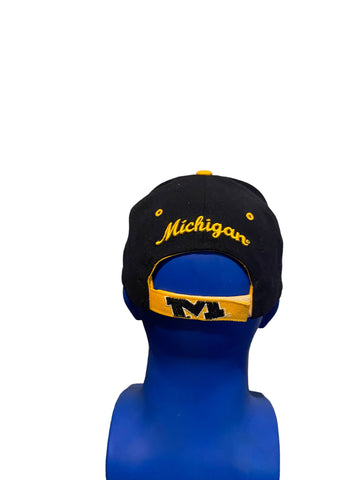 michigan wolverines embroidered logo adjustable strap hat zephyr