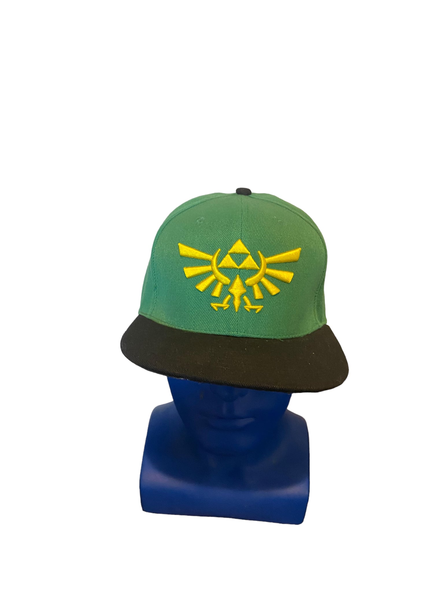 THE LEGEND OF ZELDA SNAPBACK HAT Triforce Logo Green&Yellow Flat-Bill Men/Women