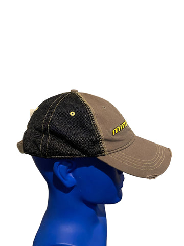 minn kota emboridered script logo adjuatable strap Gray And Black Dad Hat