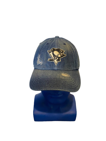 Rare 47 Brand Nhl Pittsburgh Penguins Distressed Denim Adjustable Strap Hat