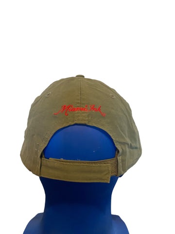 miami ink chris garvet embroidered logo script adjustable strap Green Dad Hat