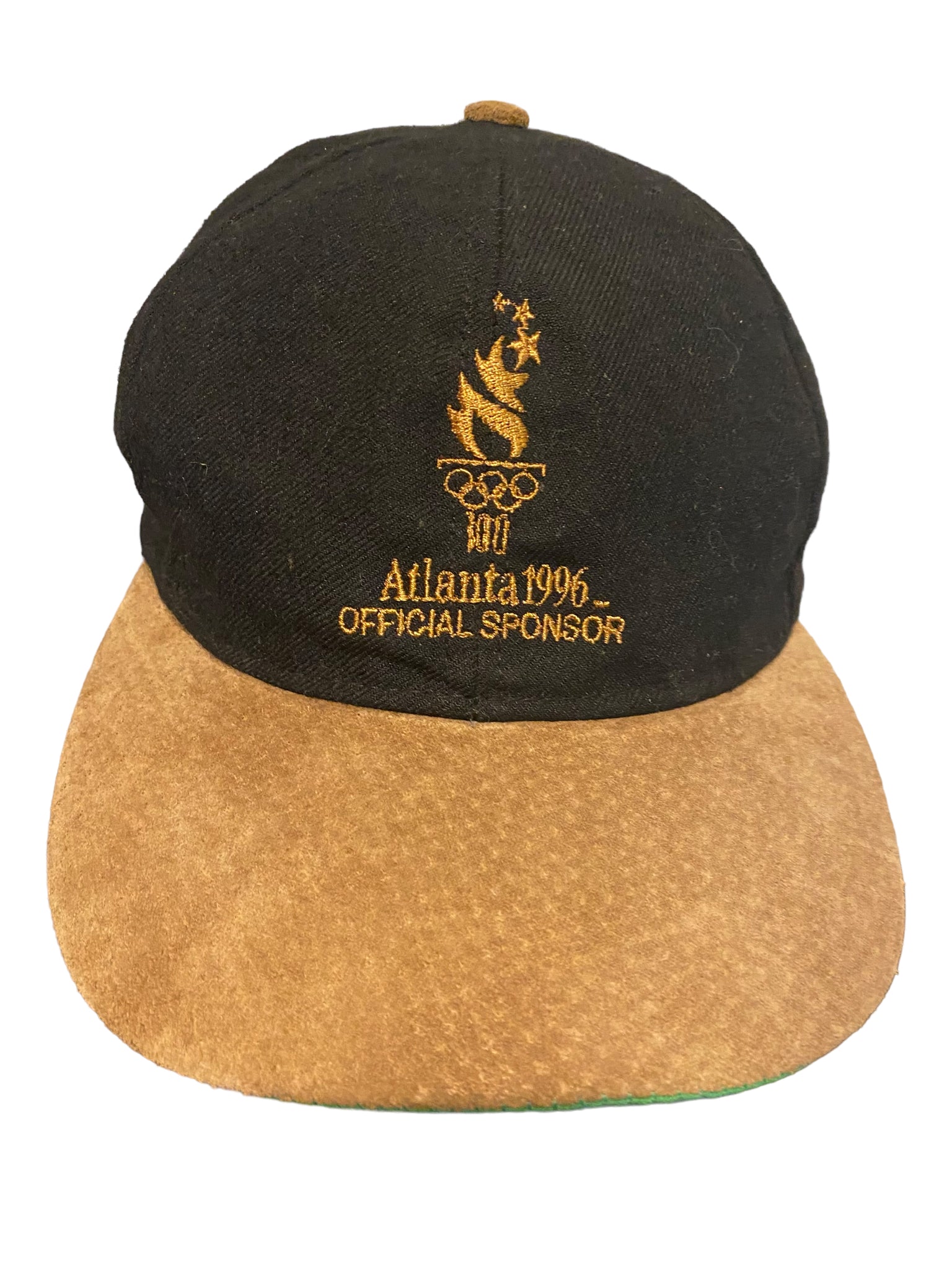 vintage atlanta 1996 official sponsor script with texaco on back snapback hat