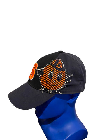 top of the world syracuse orange embroidered logo and s onefit l/xl curved brim hat
