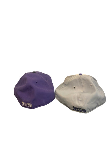 New Era Super Bowl Xlvii Baltimore Ravens Lot Of 2 Fitted Hat Size 7 7/8
