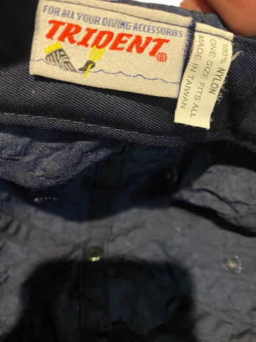 Trident Dive Team Cap Nylon Swimming Diving Ocean Water Hat Navy Scuba