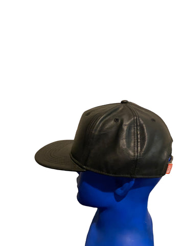 Marvel DareDevil Raised Logo Faux Leather Black Snapback Hat Cap