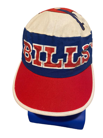 VINTAGE 1980s BUFFALO BILLS PAINTERS HAT Baseball Cap RED WHITE BLUE 90s Retro