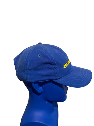 Rare vintage nike swoosh script dad hat blue with adjustable strap