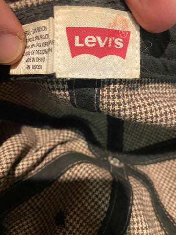 Vintage levis plaid adjustable strap hat
