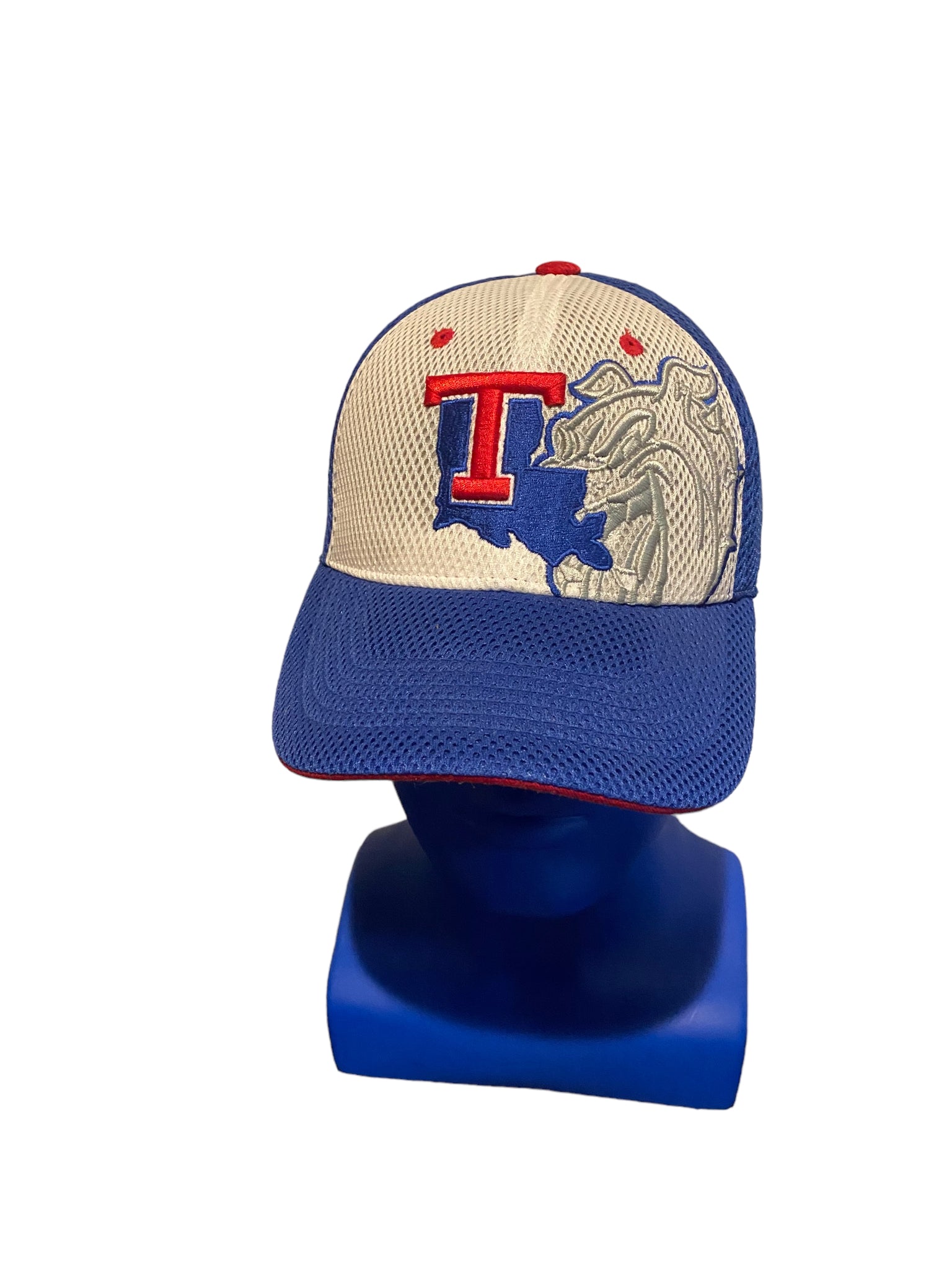 top of the world hat Louisiana tech buldogs logo on front and back Fitted Osfa