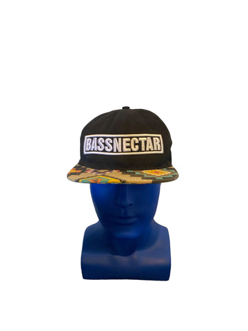 Bassnectar script w south west design on brim snapback hat