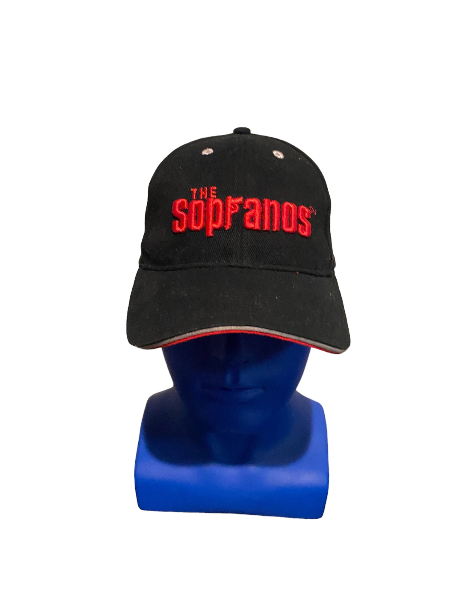 Vintage The Sopranos HBO flexfit Dad Cap Hat Black Red Embroidered 90s