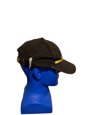 johnnie walker racing embroidered logo and script leather strap hat