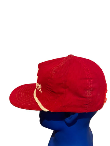 vintage old milwaukee beer corduroy rope hat snapback Very Clean Made In The USA