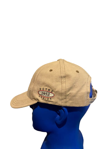 Vintage Budweiser Beer Strap Strapback Hat Cap Adjustable Beige Retro Series USA