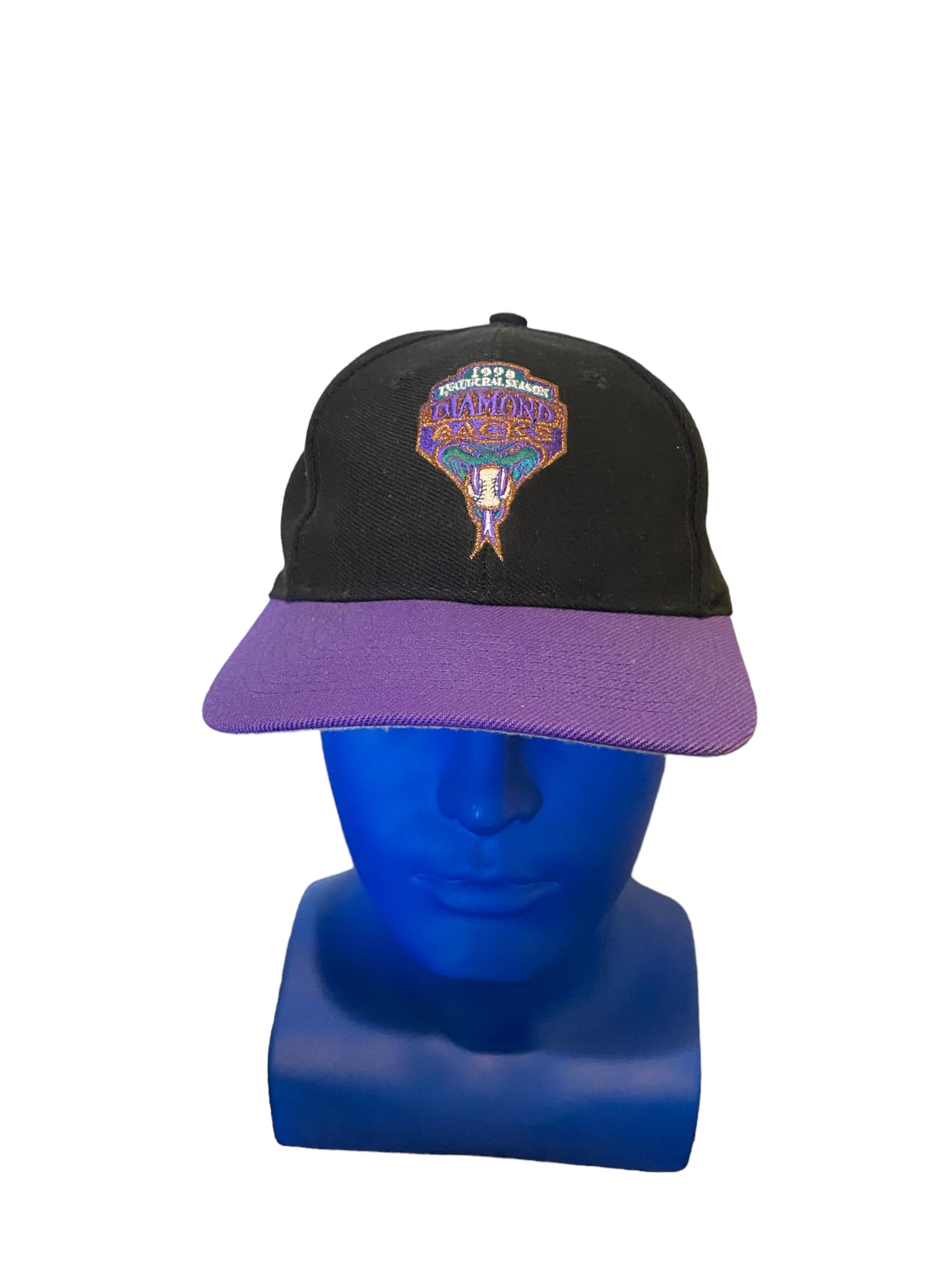 Vintage Arizona Diamondbacks 1998 Inaugural Season Adjustable Cap Black/Purple