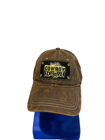 wyolotto cowboy draw faux leather hat adjustable strap