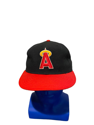 Vintage California Angels Baseball Cap Hat Wool 7 3/8 New Era Diamond Collection
