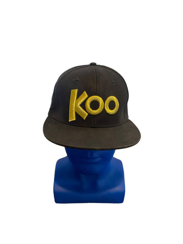 Koo Embroidered Script Black Snapback Hat