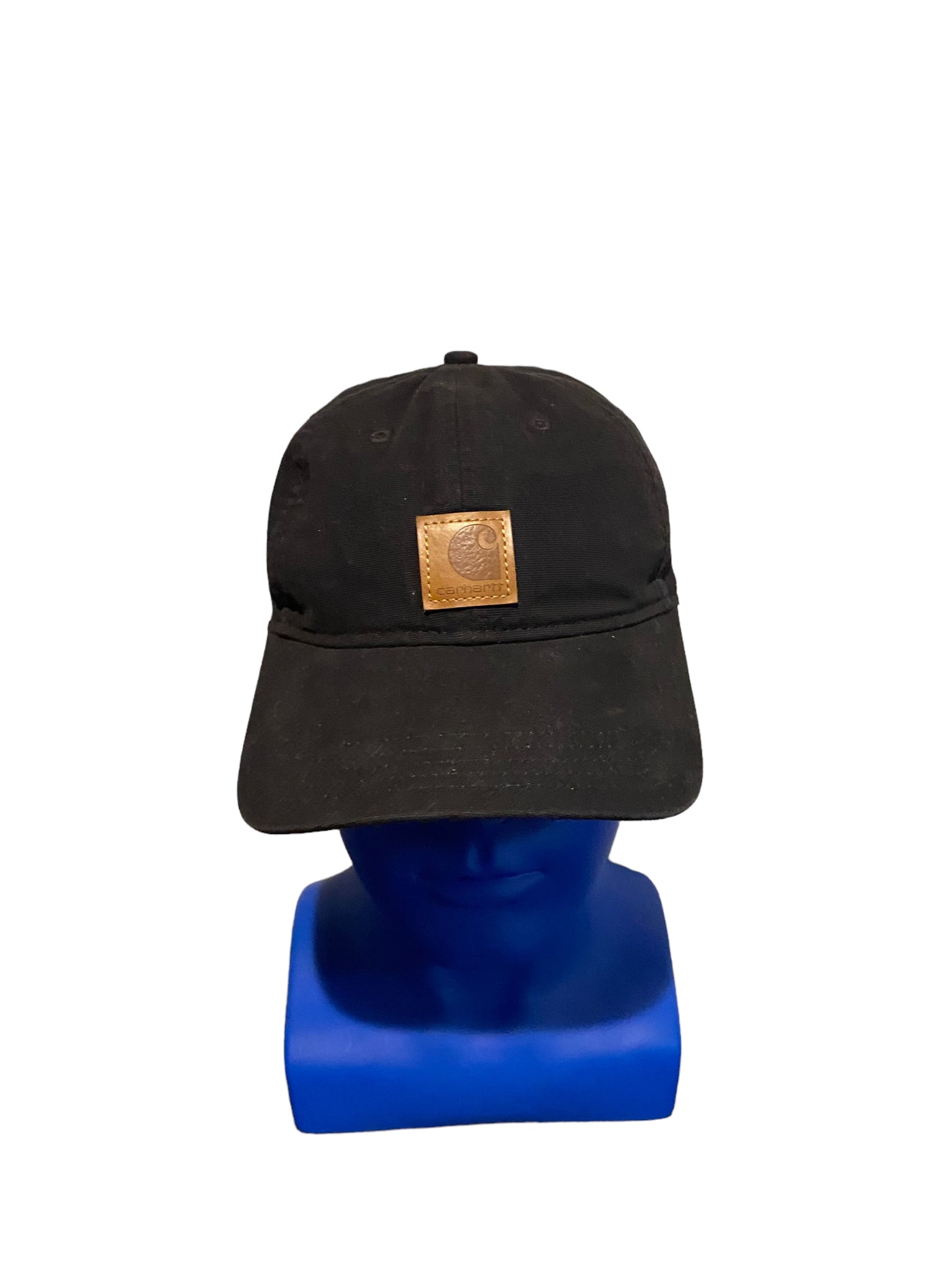 Carhartt Odessa Men's Black Adjustable Strapback Dad Cap Hat Logo Patch