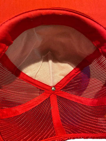 vintage minnesota zoo script corduroy trucker hat snapback Red Made In Korea