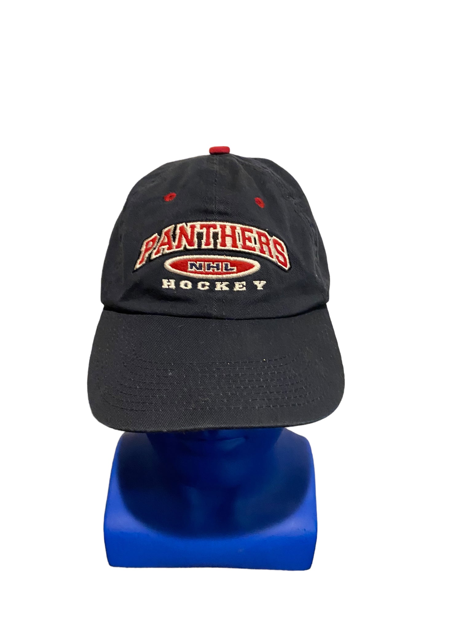 Zephyr panthers nhl hockey embroidered script w logo on back adj strap dad hat