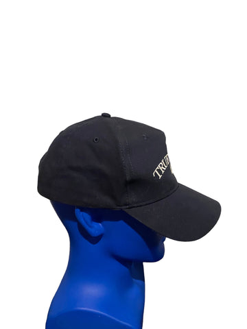 true religion embroidered script and logo hat dark blue snapback