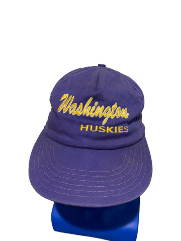 Vintage p brand made in usa washington huskies purple snapback hat