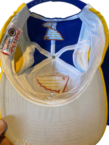 vintage nhl by apex one st louis blues hat snapback tri color yellow white blue