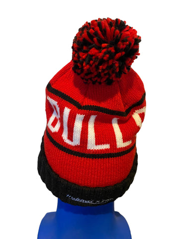 NBA chicago bulls lot of 2 beanies Both Clean Pom Pom Mitchel & Ness And Rossmor