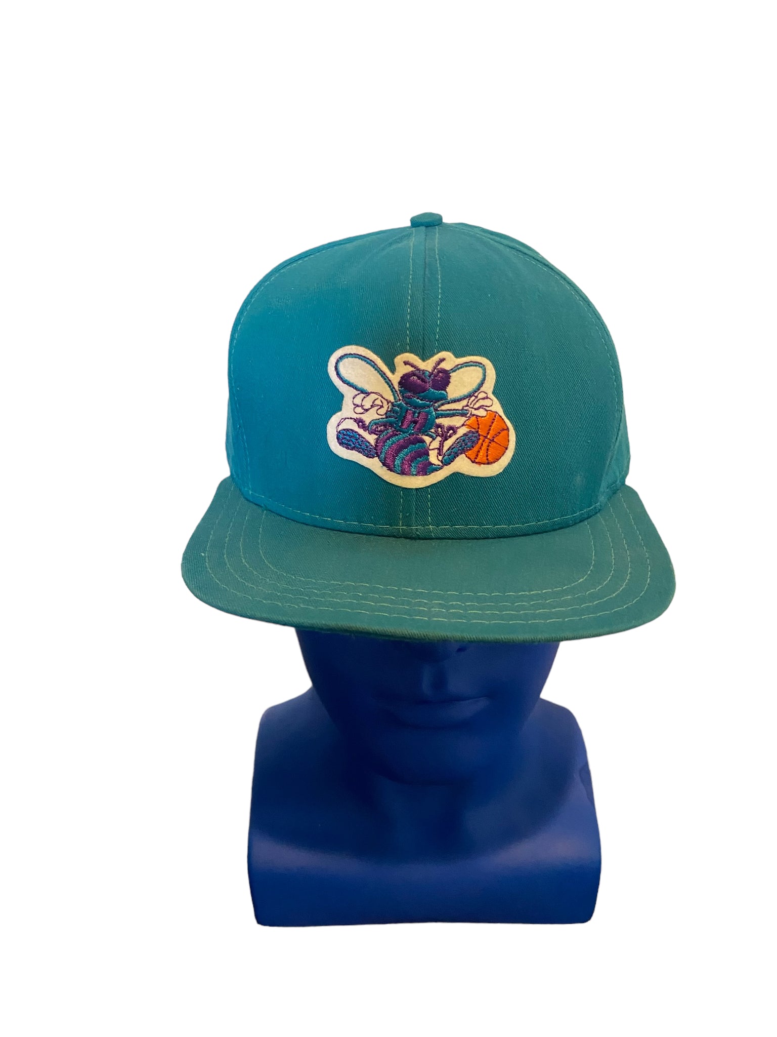 vintage ajd hat charlotte hornets logo patch snapback hat