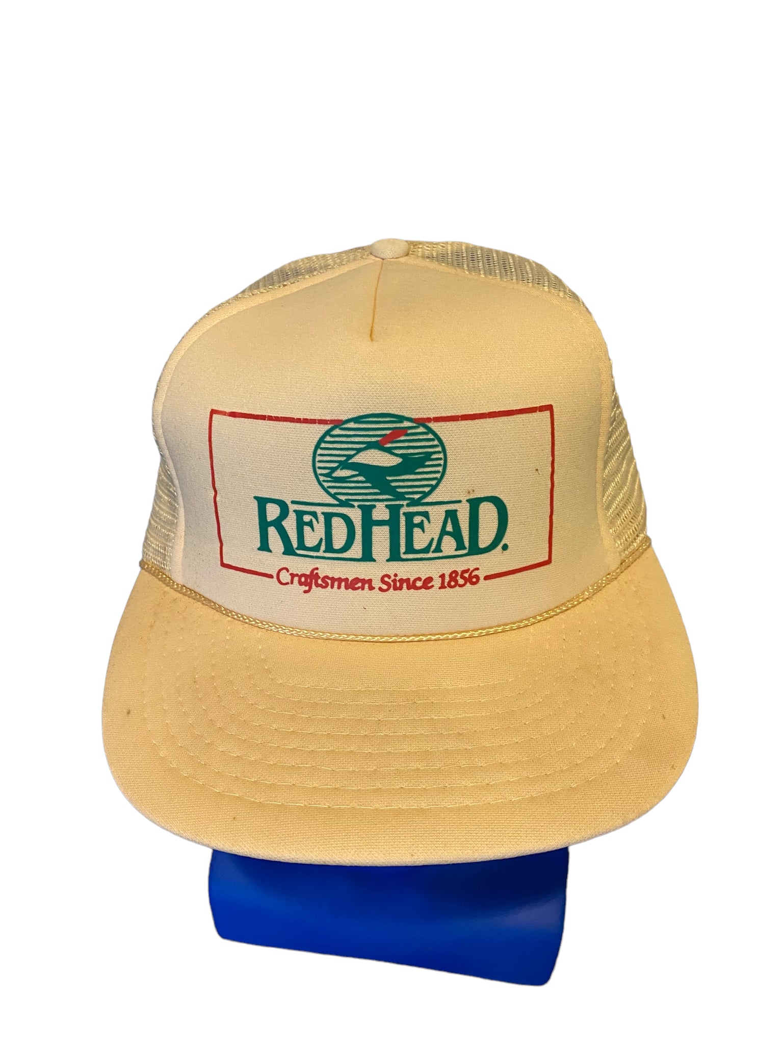 Vintage RedHead hat cap Made USA snapback Craftsmen Since 1856 beige